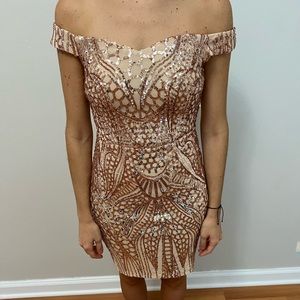 Gold shimmer dress
